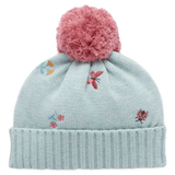 Pure Baby XSmall/Medium to Medium/Large XS/SM Embroidered Beanie - Ladybird Broderie
