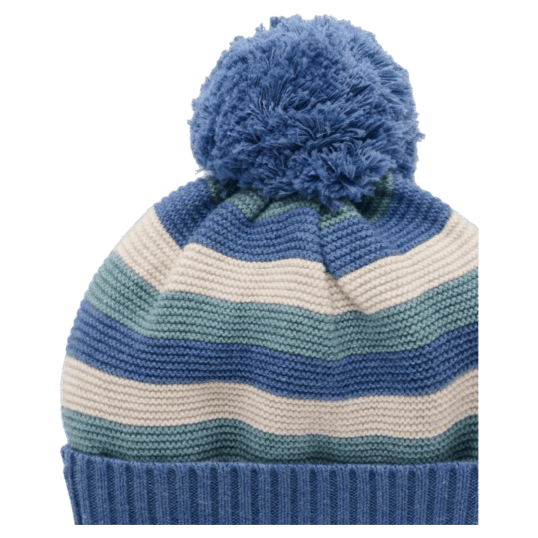 Pure Baby XSmall/Small to Medium/Large Striped Beanie - Duck Egg Stripe