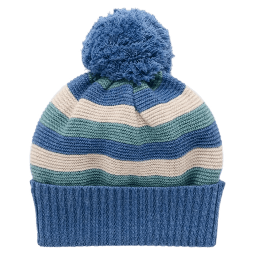 Pure Baby XSmall/Small to Medium/Large XS/SM Striped Beanie - Duck Egg Stripe