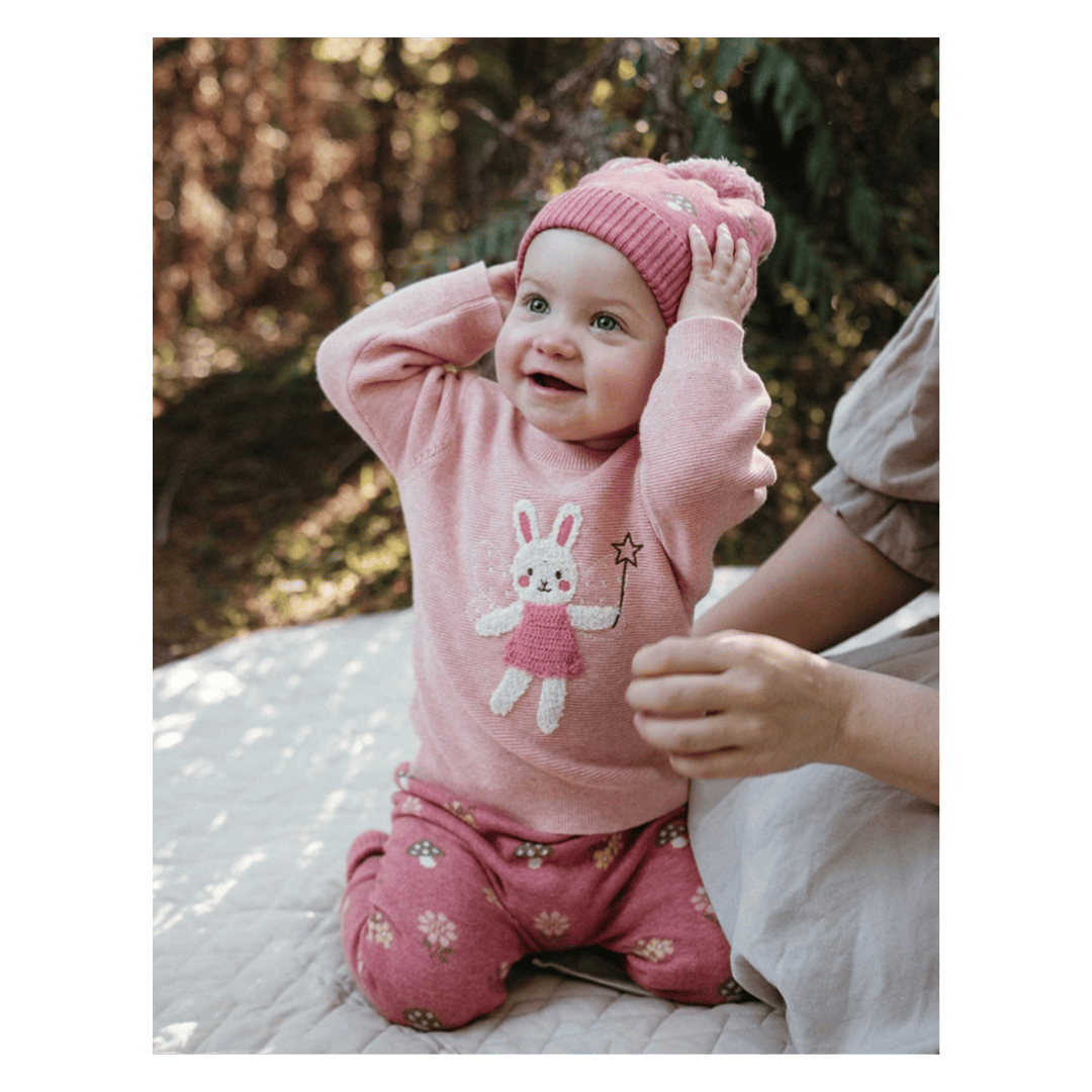 Pure Baby XSmall/Small to Small/Medium Magical Forest Beanie - Toadstool Jacquard