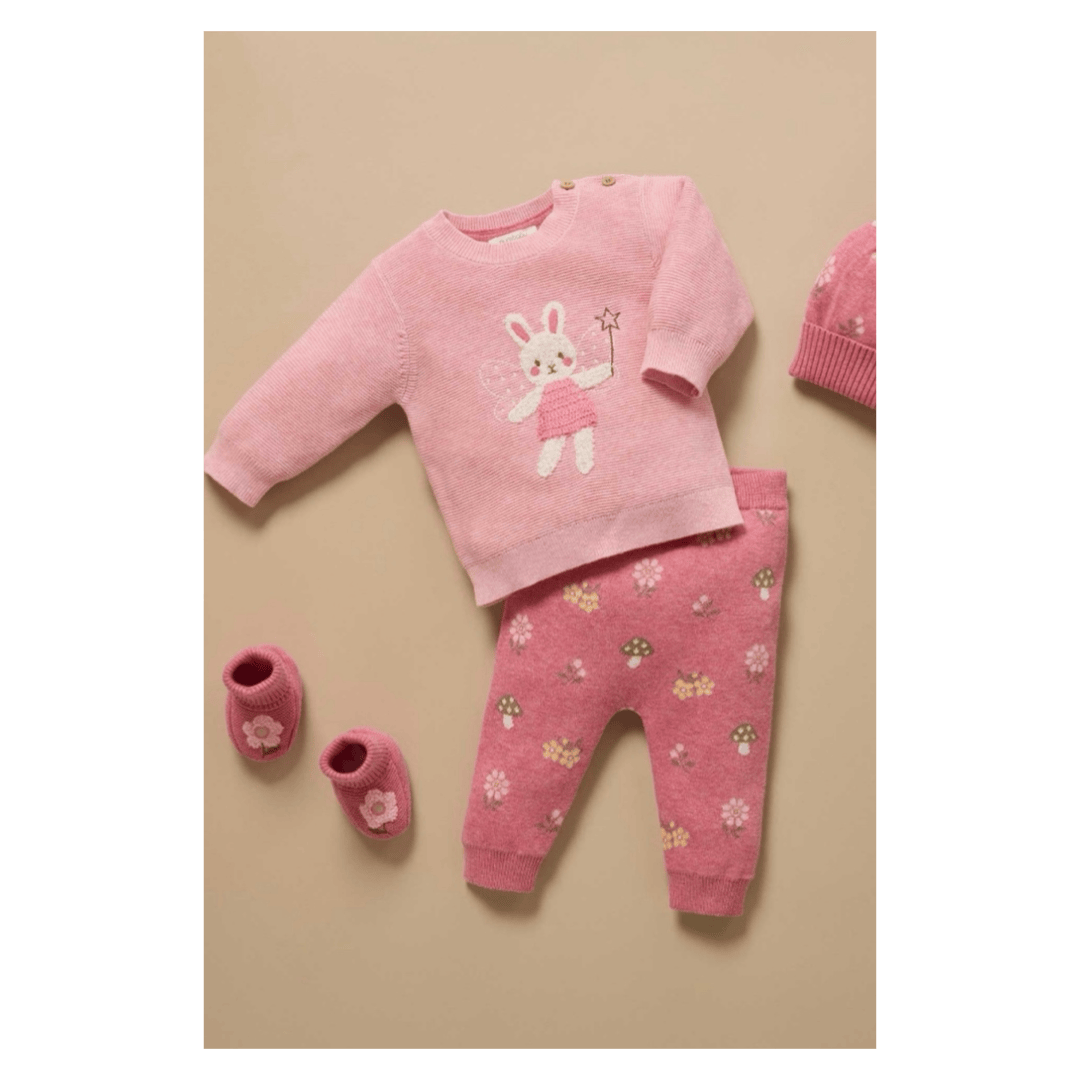 Pure Baby XSmall/Small to Small/Medium Magical Forest Beanie - Toadstool Jacquard