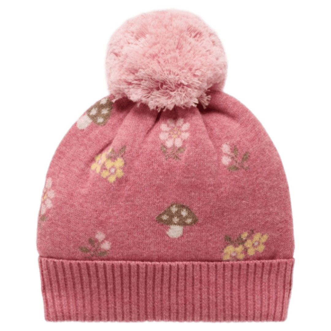 Pure Baby XSmall/Small to Small/Medium Magical Forest Beanie - Toadstool Jacquard