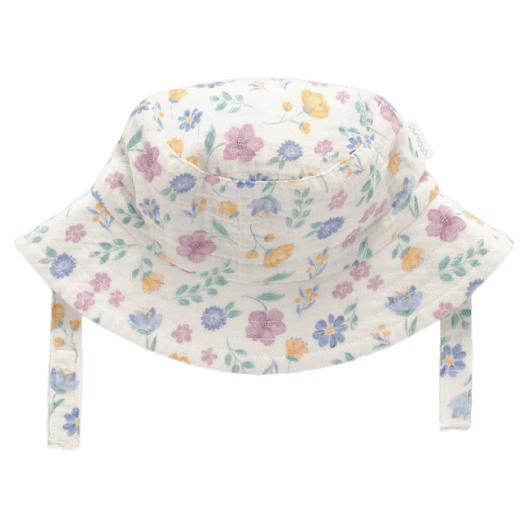 Pure Baby XSmall to Large XS Floral Reversible Bucket Hat - Sofia