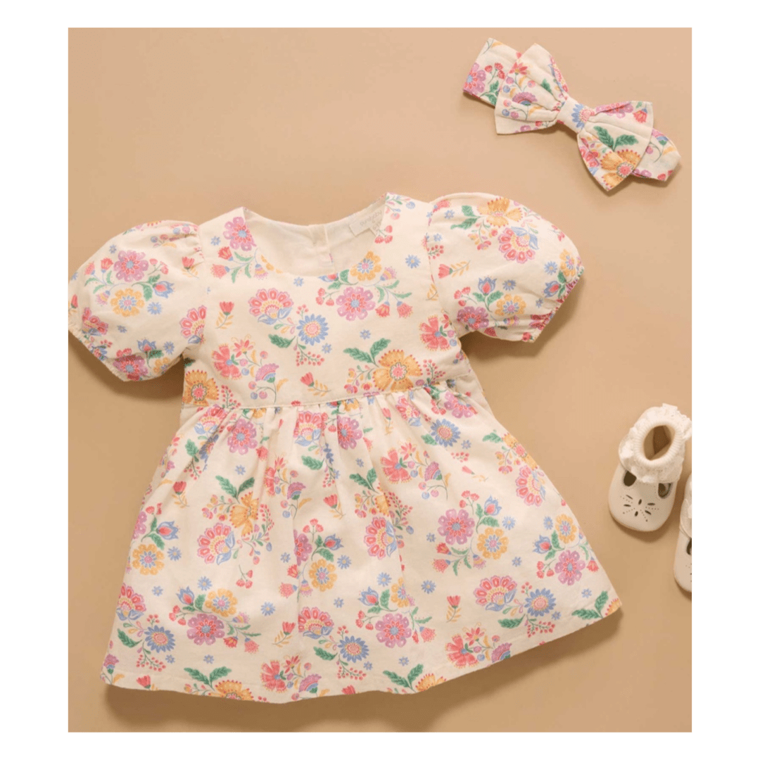 Pure Baby XXS/XS to MD/LG Bow Headband - Mexican Floral