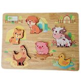 QToys 12 Months Plus Farm Animal Play Set & Puzzle
