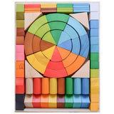 QToys 12 Months Plus Jumbo Natural Rainbow Blocks