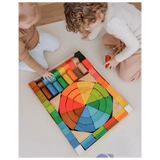 QToys 12 Months Plus Jumbo Natural Rainbow Blocks