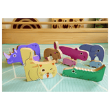 QToys 2 Plus Natural Animals Puzzle & Play Set