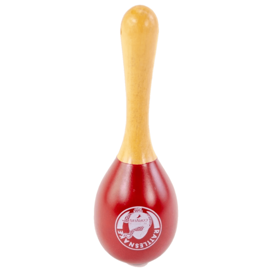 Rattlesnake 3 Plus Wooden Rattle - Dark Red