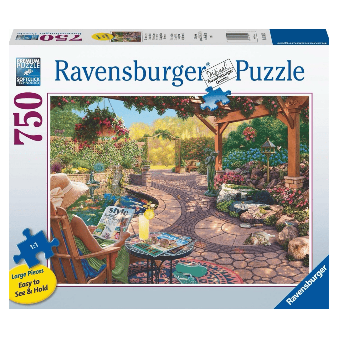 Ravensburger 12 Plus 750 Pc Large Format Puzzle - Cosy Backyard Bliss