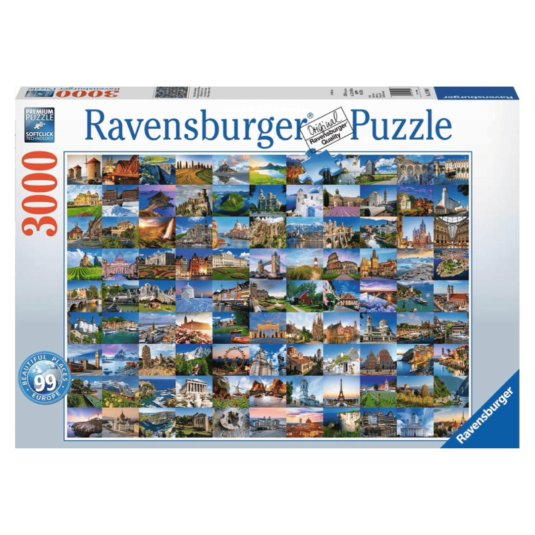 Ravensburger 14 Plus 3000 Pc Puzzle - 99 Beautiful Places in Europe