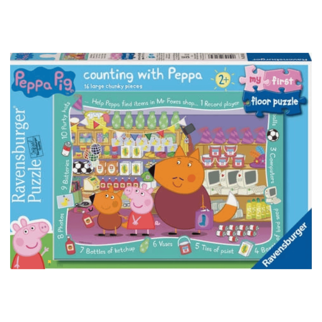 Ravensburger 2 Plus 16 Pc Puzzle - My First Floor Puzzle, Peppa Pig