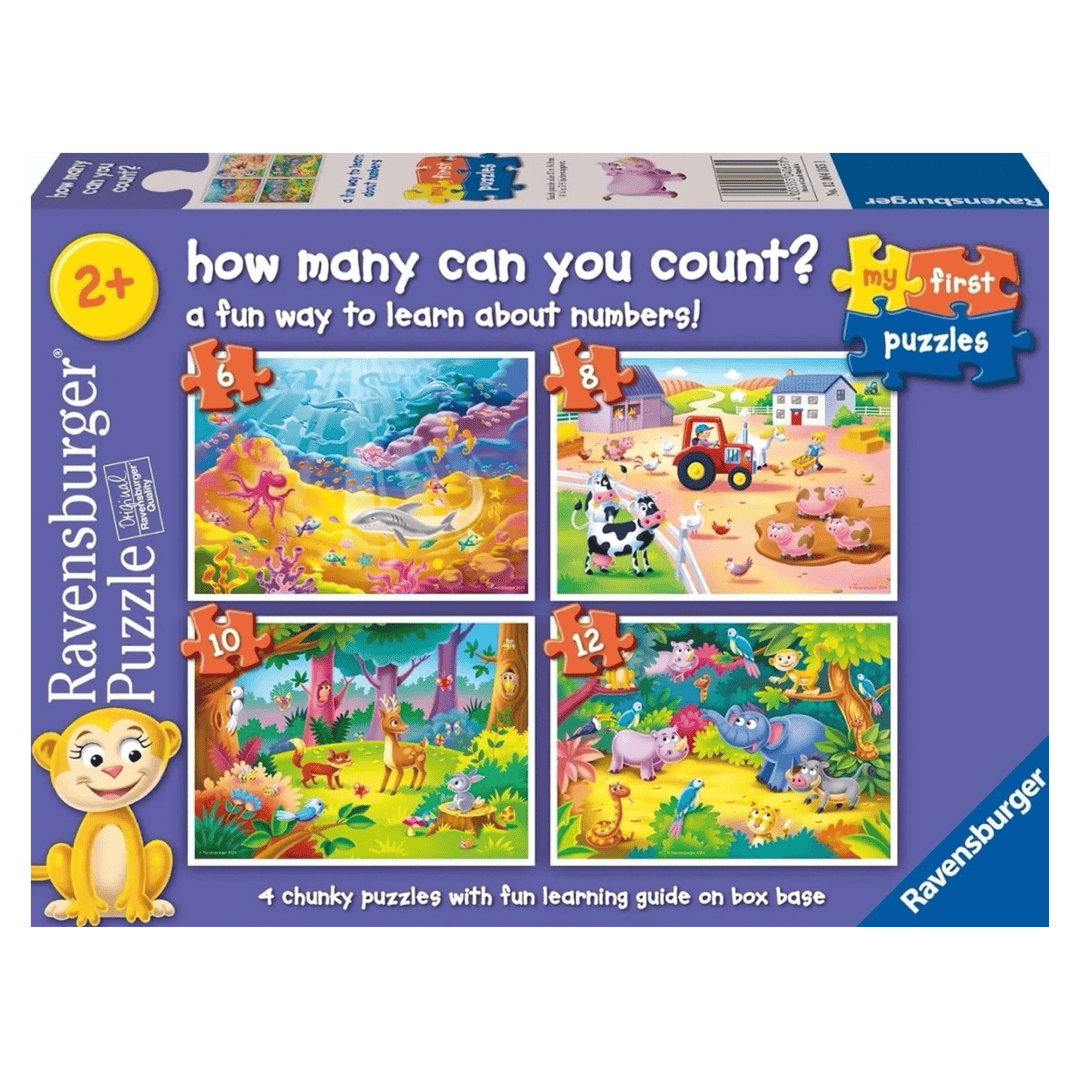 Ravensburger 2 Plus 6,8,10,12 Pc Puzzle - How Many Can You Count?