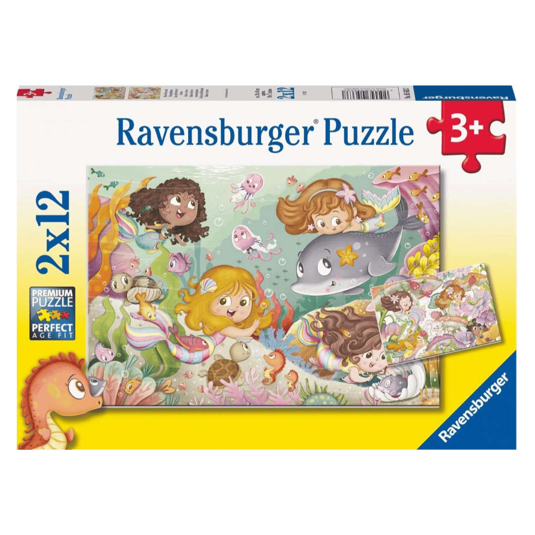 Ravensburger 3 Plus 2 x 12 Pc Puzzle - Fairies and Mermaids