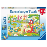 Ravensburger 3 Plus 2 x 12 Pc Puzzle - My Dino Friends