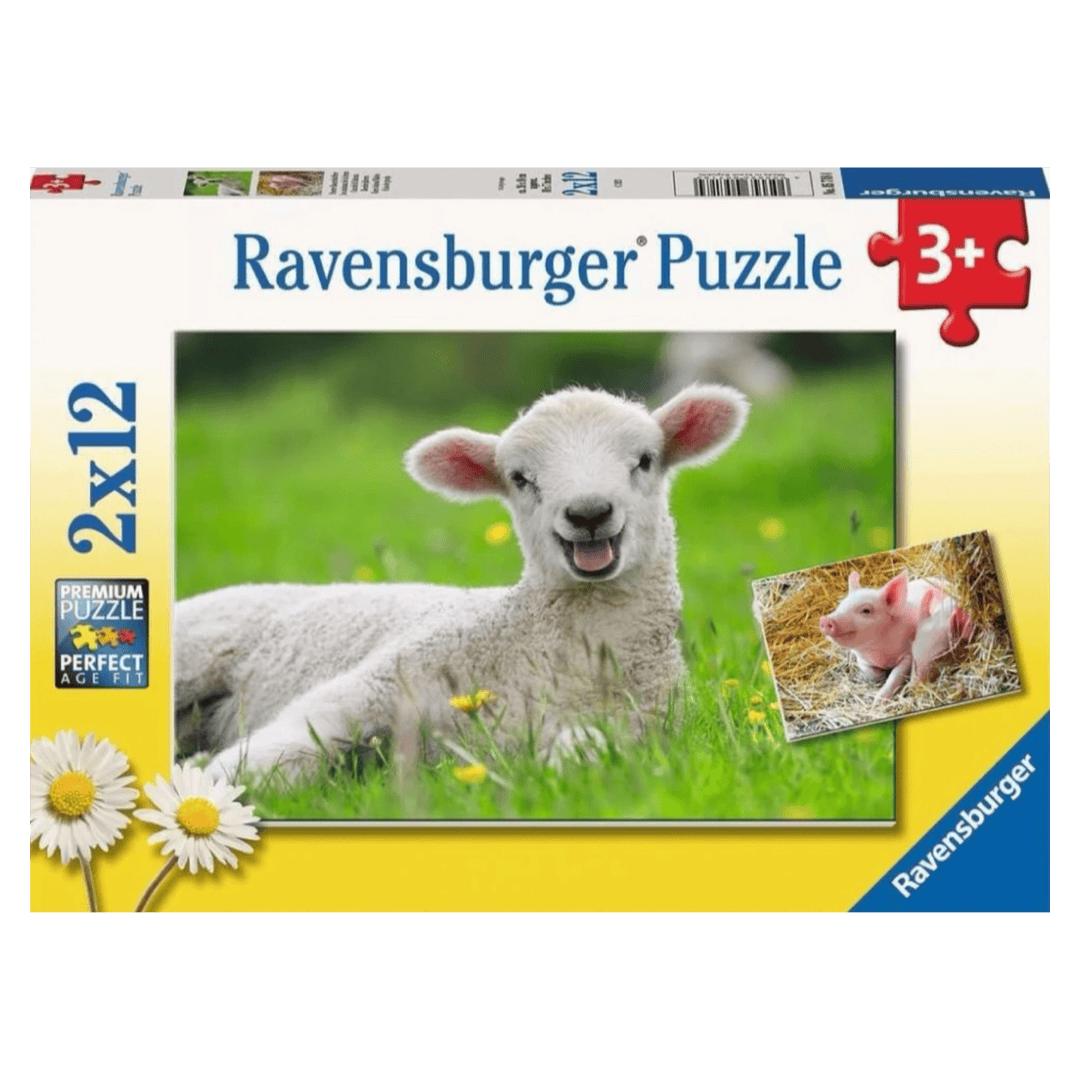 Ravensburger 3 Plus 2 x 12 Pc Puzzle - Our Farm Animals