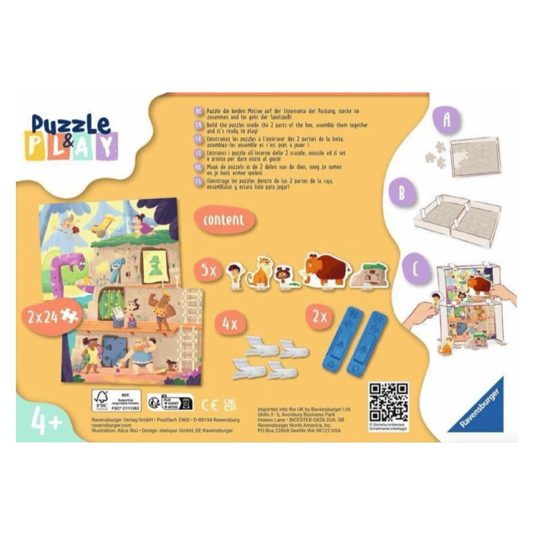 Ravensburger 4 Plus 2 x 24 Pc Puzzle & Play - Cavemen