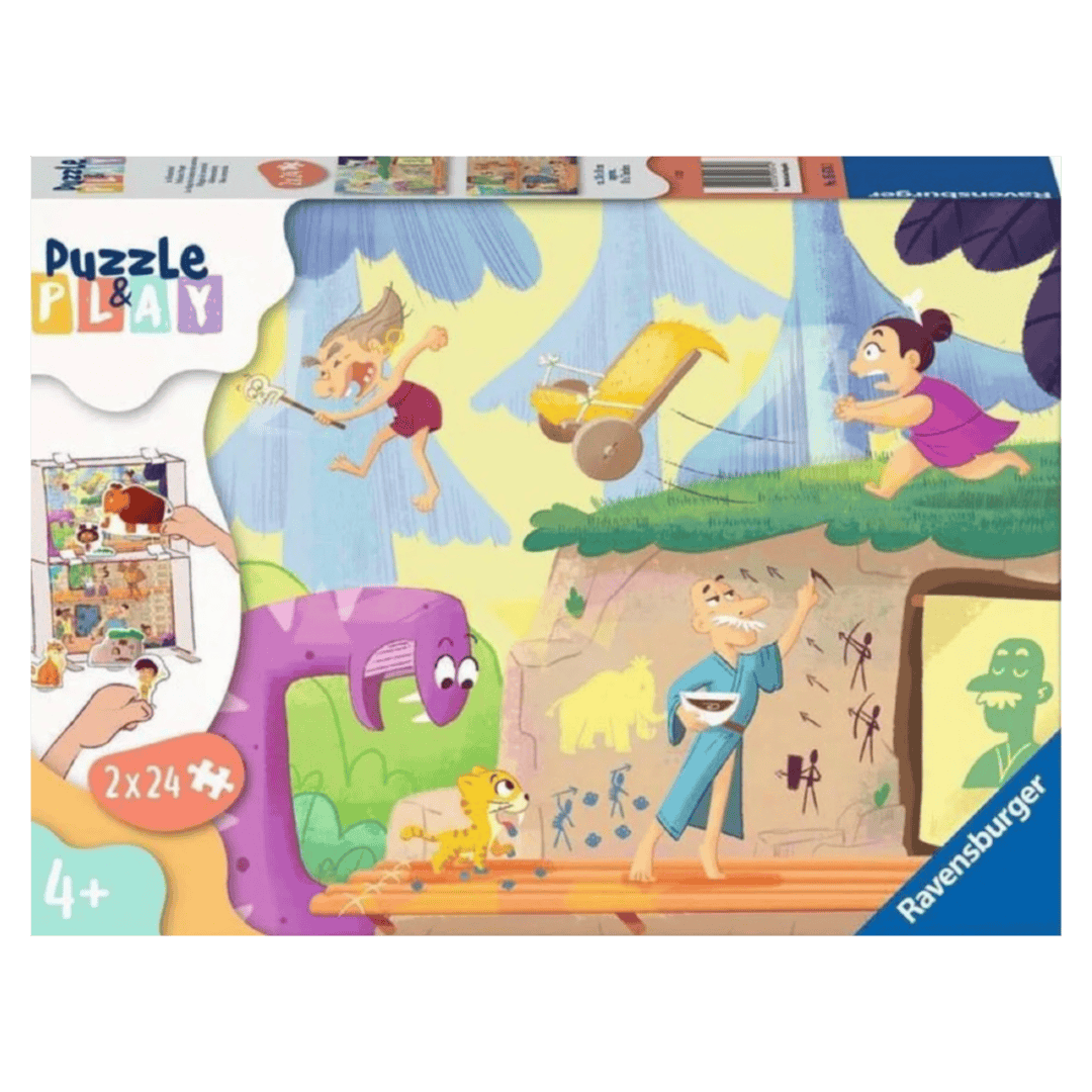 Ravensburger 4 Plus 2 x 24 Pc Puzzle & Play - Cavemen