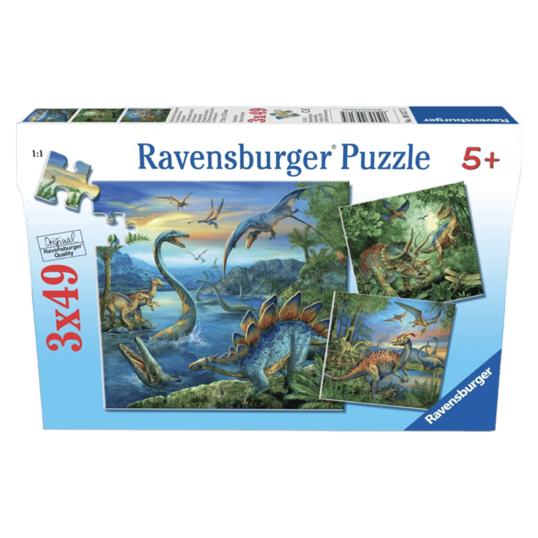 Ravensburger 5 Plus 3 x 49 Pc Puzzle - Dinosaur Fascination