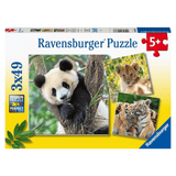 Ravensburger 5 Plus 3 x 49 Pc Puzzle - Panda, Lion and Tiger