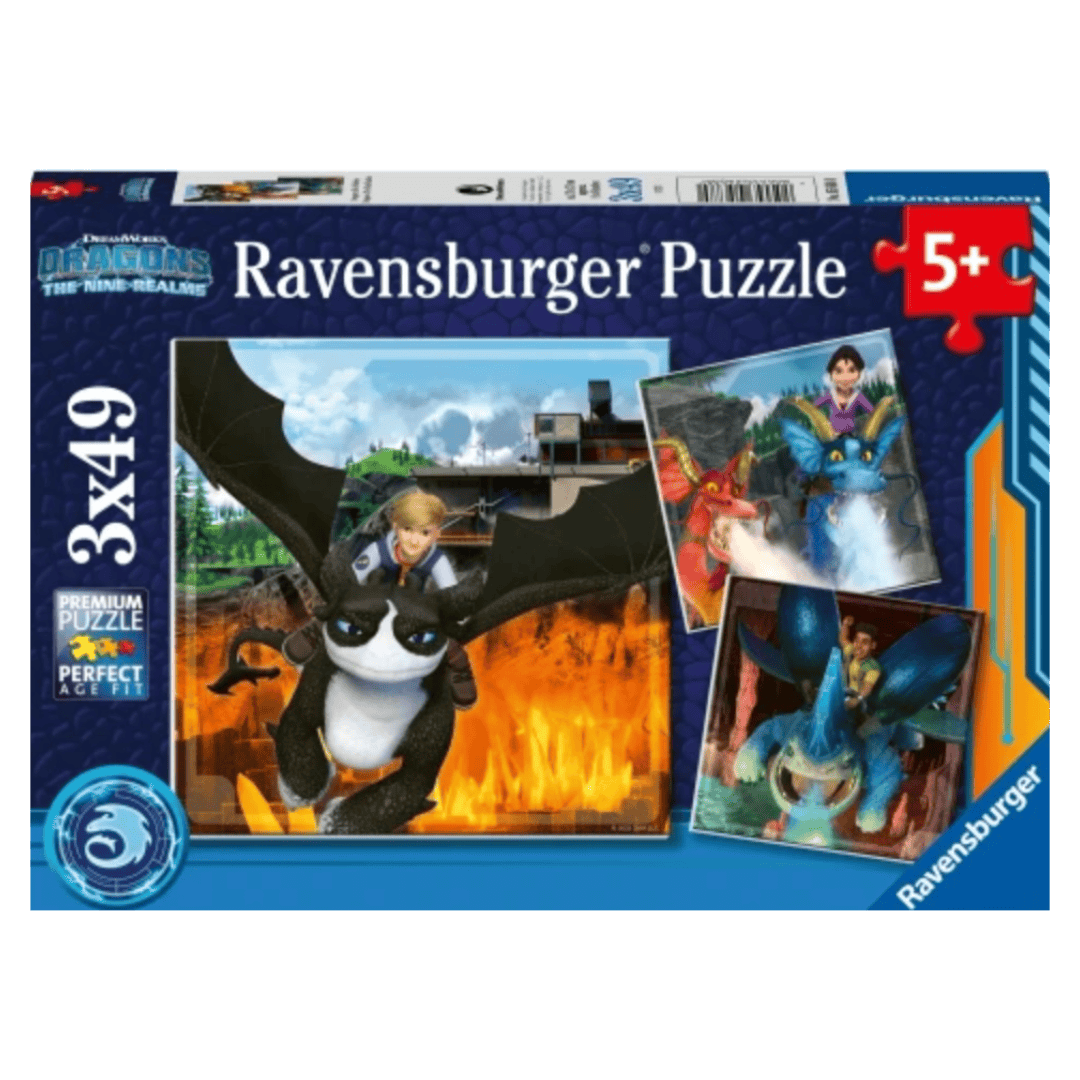 Ravensburger 5 Plus 3 x 49 Pc Puzzle - Wild Things Dragons