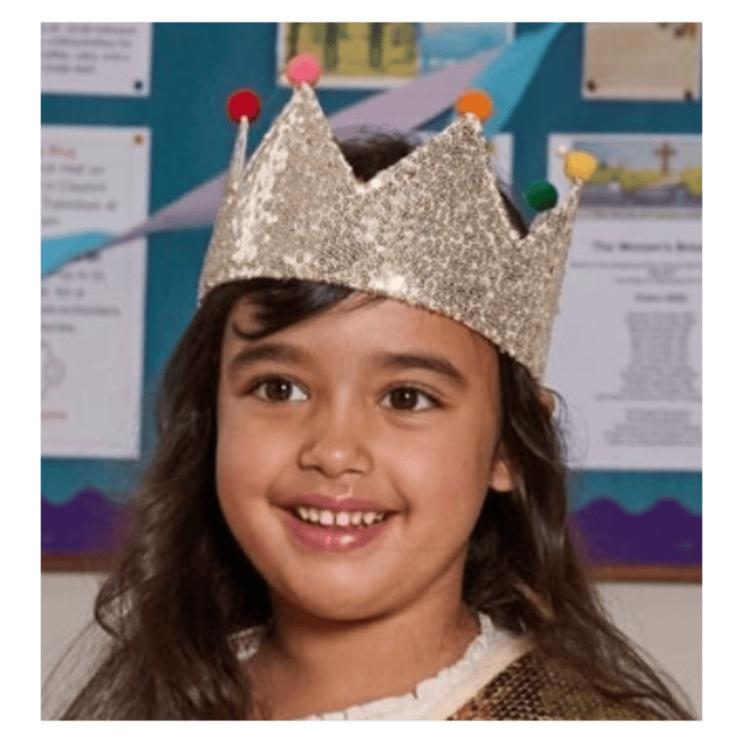Rockahula Kids 3 Plus Gold Sequin Pom Pom Crown