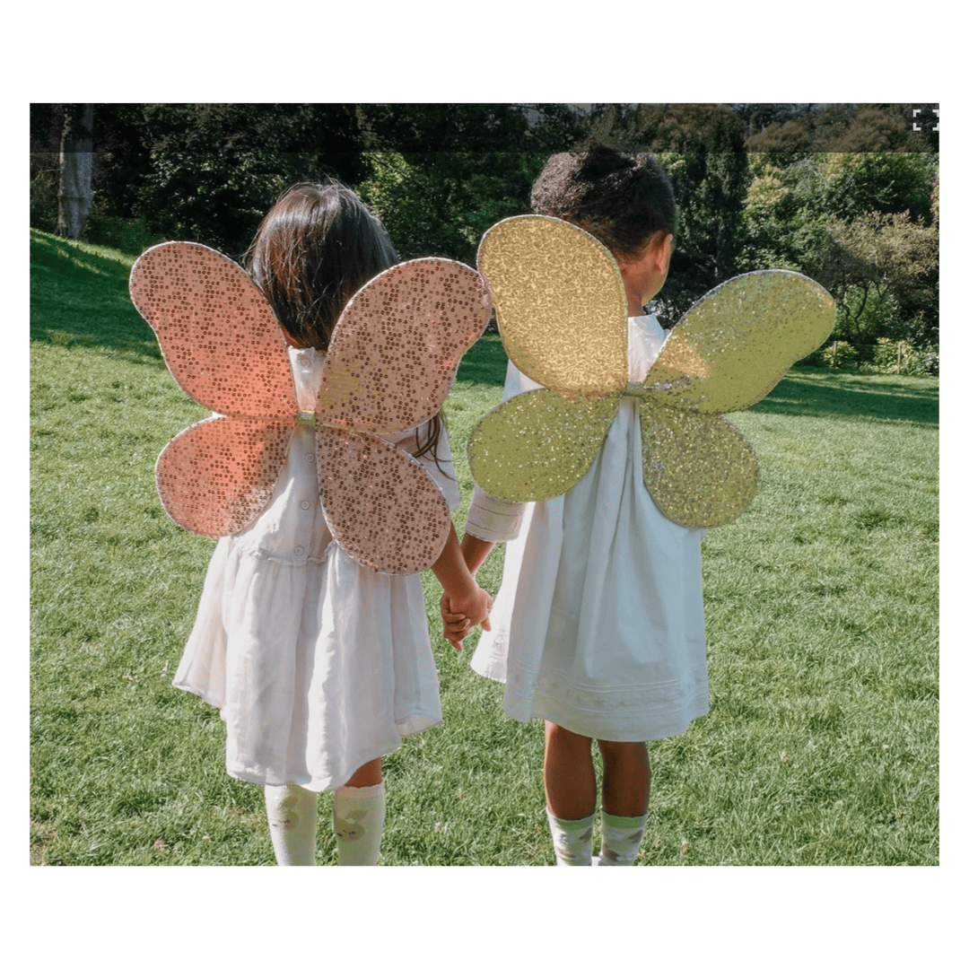 Rockahula Kids 3 Plus Magical Sequin Gold Fairy Wings