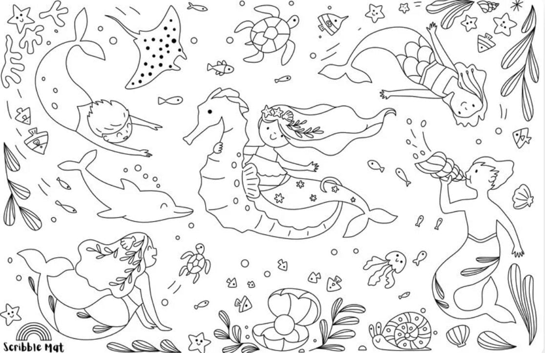 Scribble Mat 3 Plus Reusable Scribble Mat - Merfolk Magic