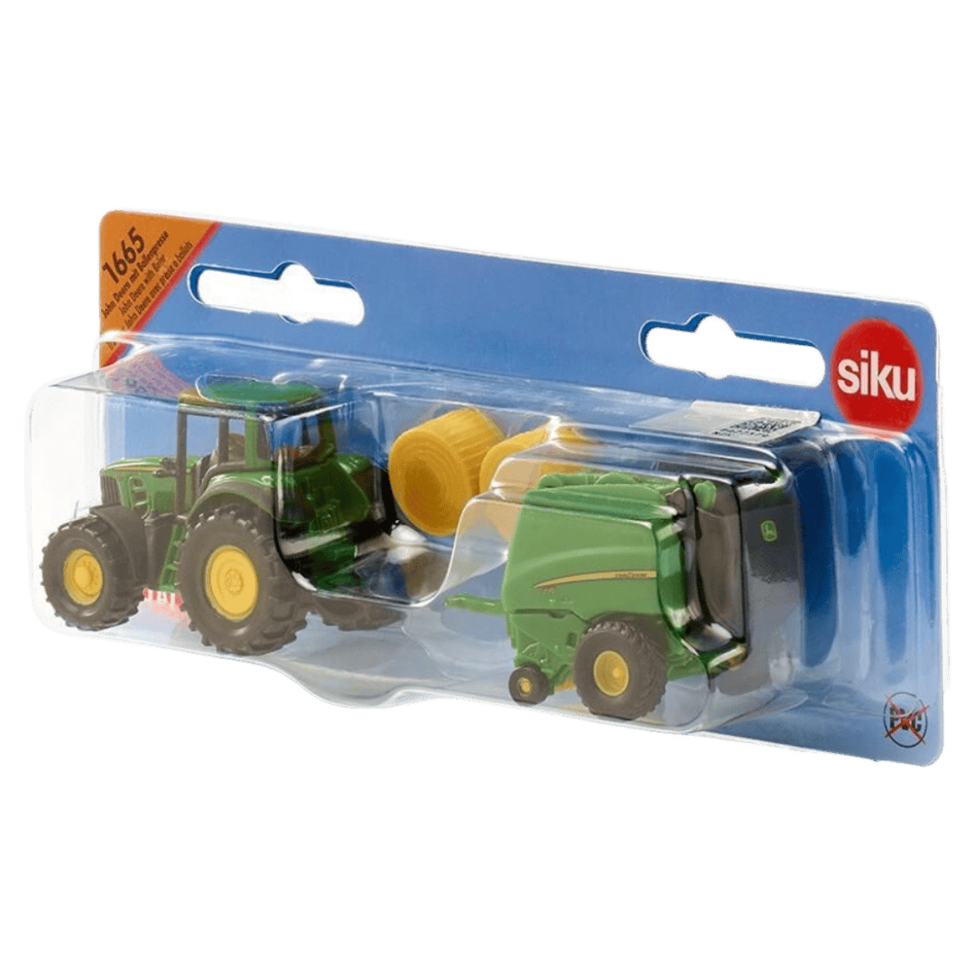 Siku 3 Plus John Deere Tractor with Round Baler