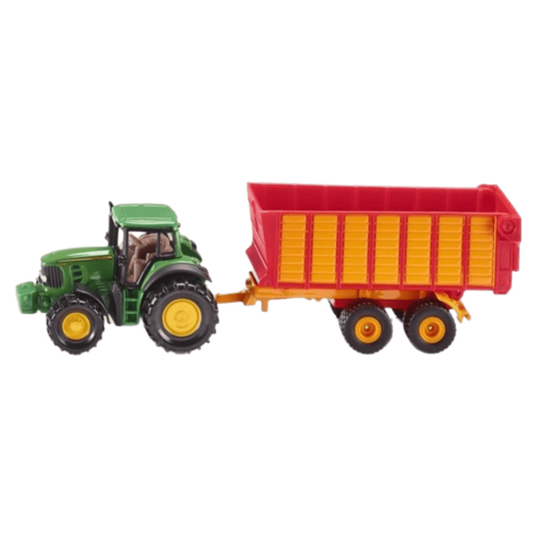 Siku 3 Plus John Deere with Silage Trailer