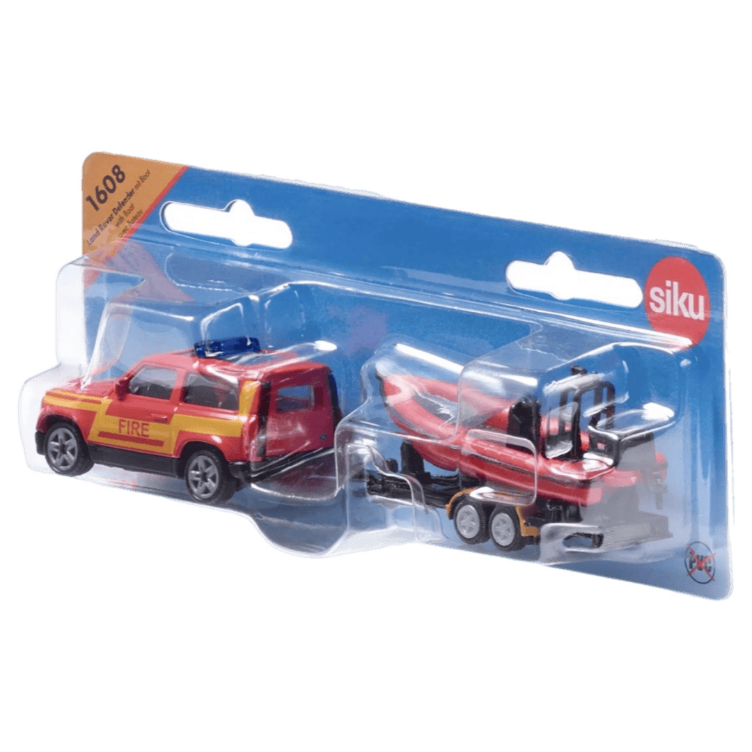 Siku 3 Plus Land Rover Defender with Boat