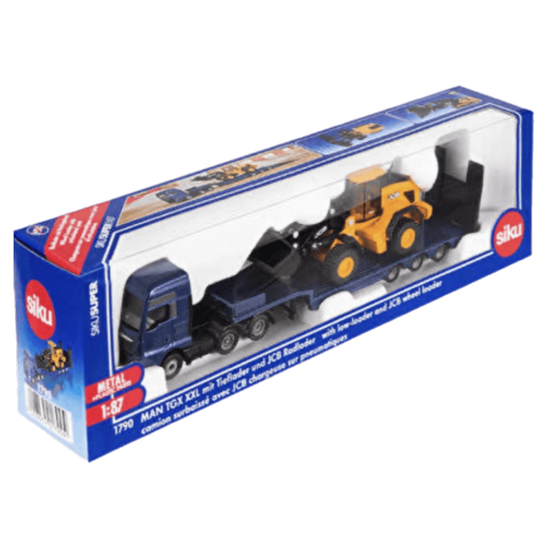 Siku 3 Plus MAN Truck with Backhoe Loader
