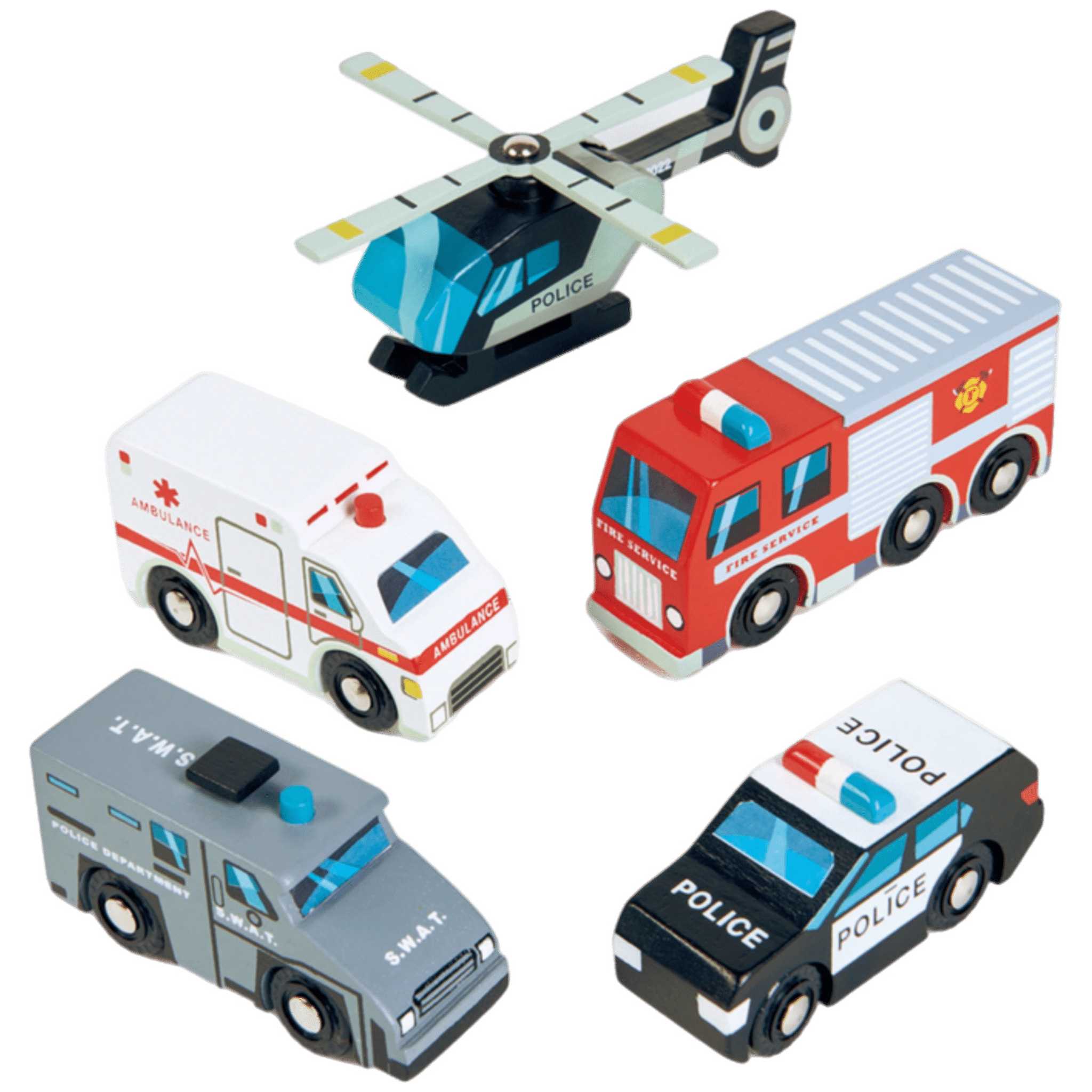 Tender Leaf Toys 3 Plus Emergency Vehicles (TLT)