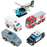 Tender Leaf Toys 3 Plus Emergency Vehicles (TLT)