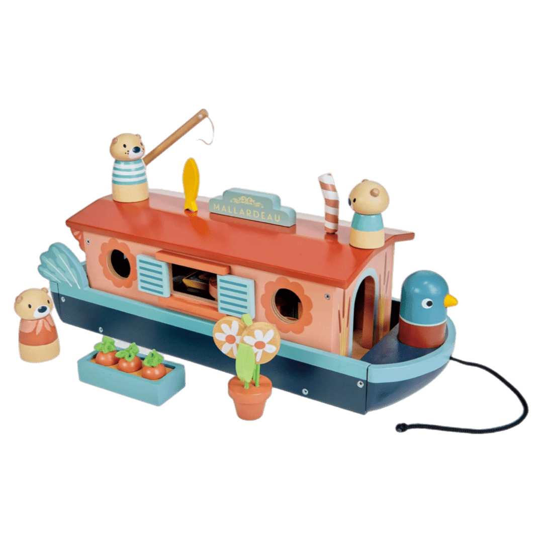 Tender Leaf Toys 3 Plus Little Otter Canal Boat