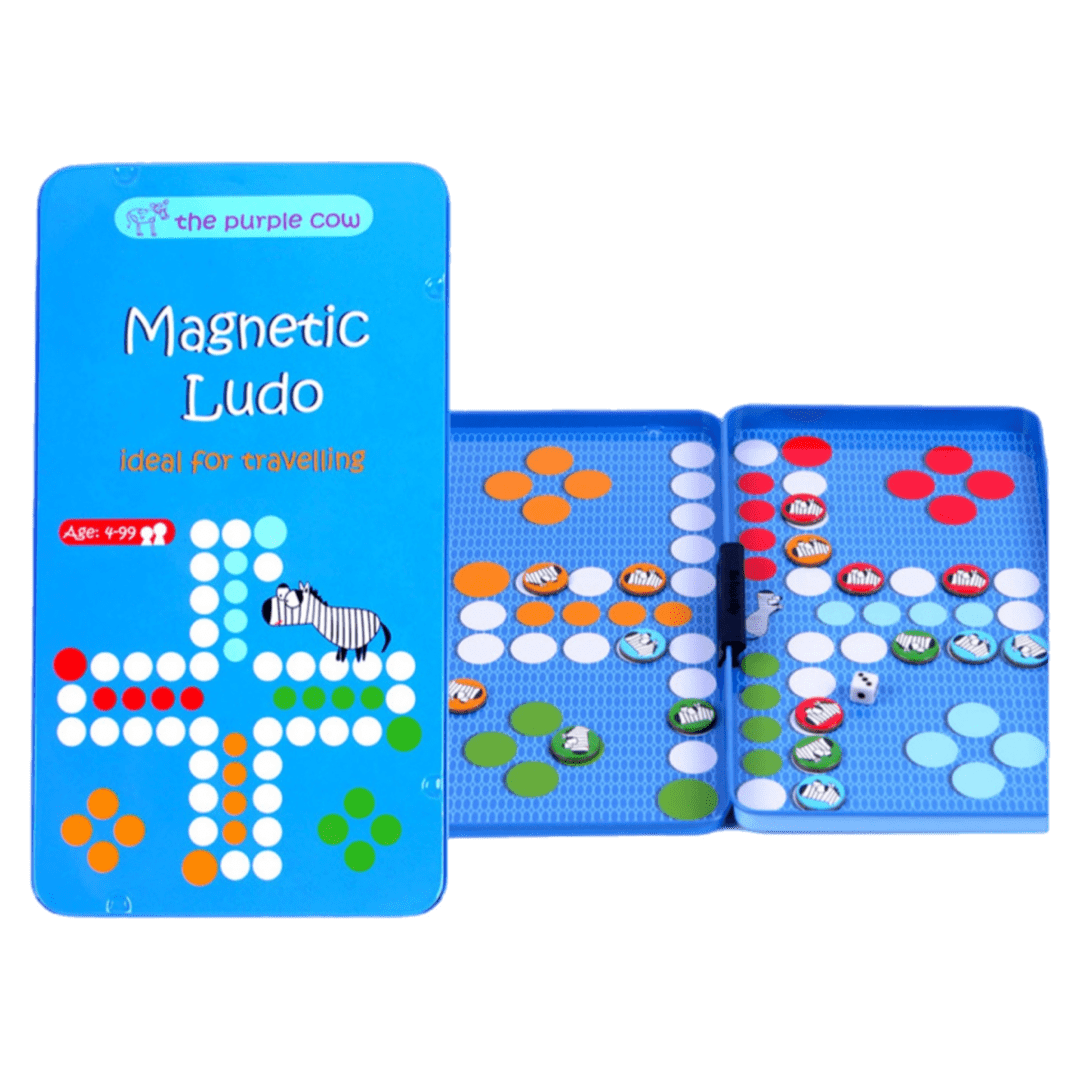 The Purple Cow 4 Plus Ludo - Magnetic Tin