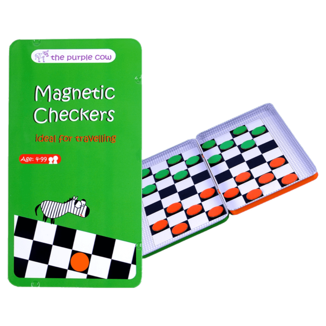 The Purple Cow 4 Plus Magnetic Checkers