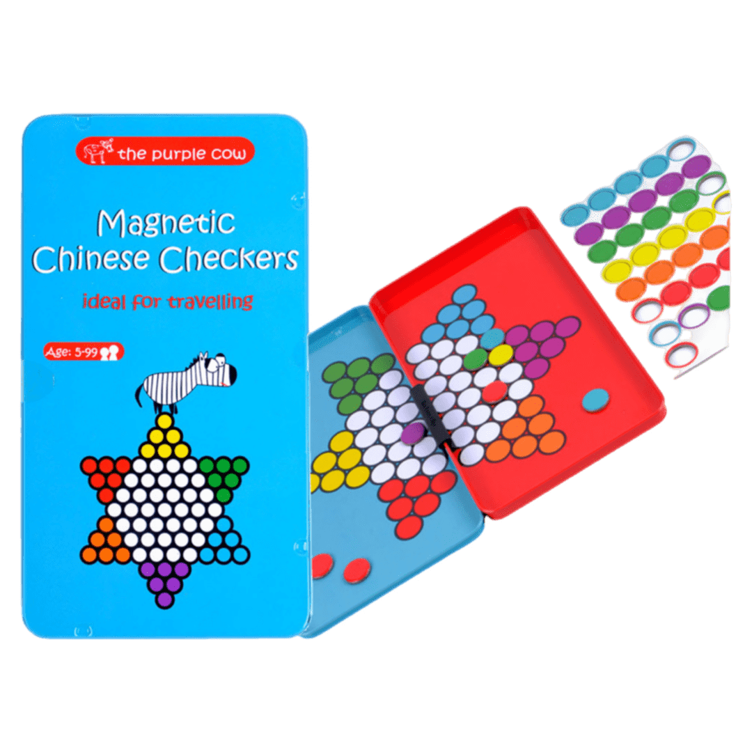 The Purple Cow 5 Plus Magnetic Chinese Checkers