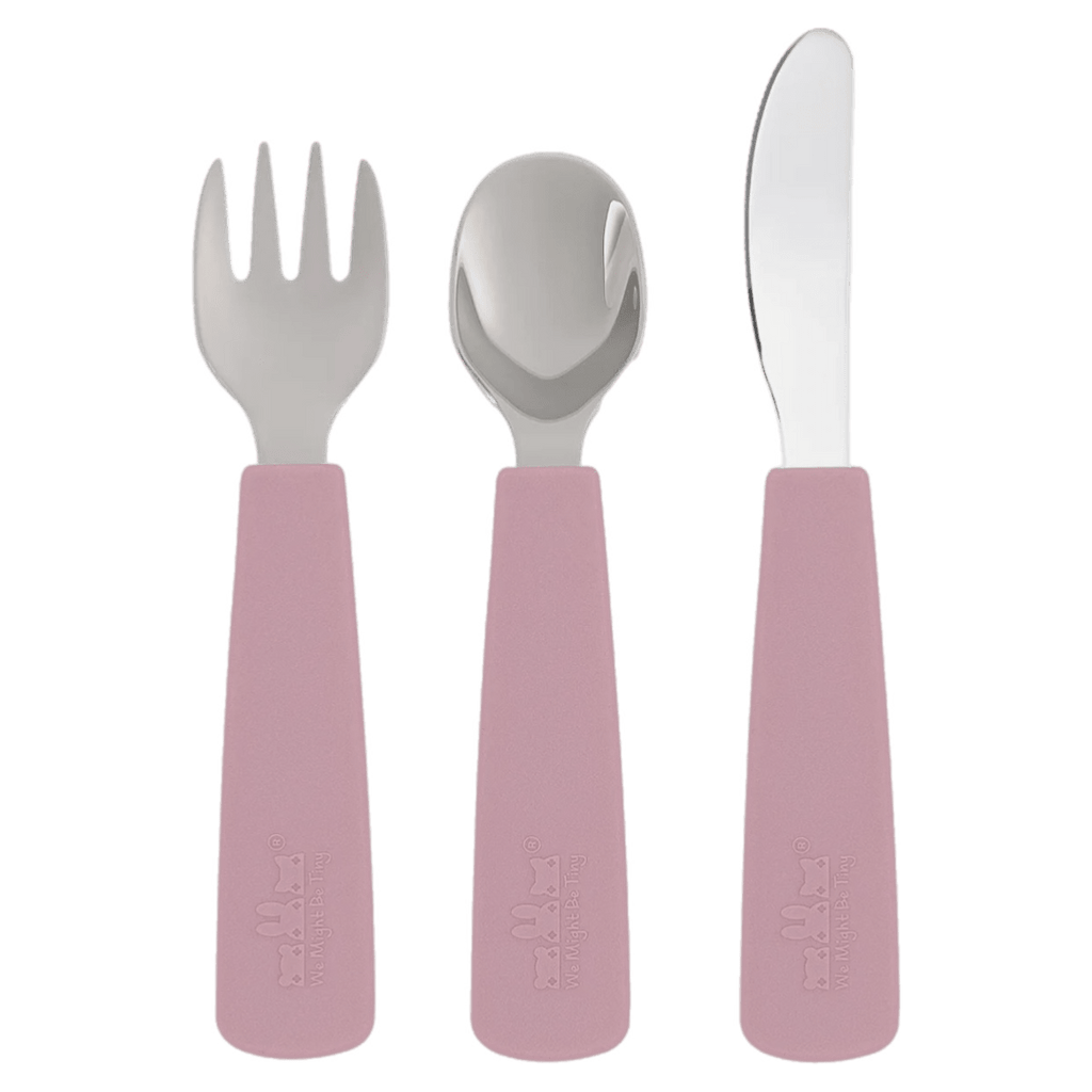 We Might Be Tiny 3 Plus Toddler Feedie Cutlery Set - Dusty Rose