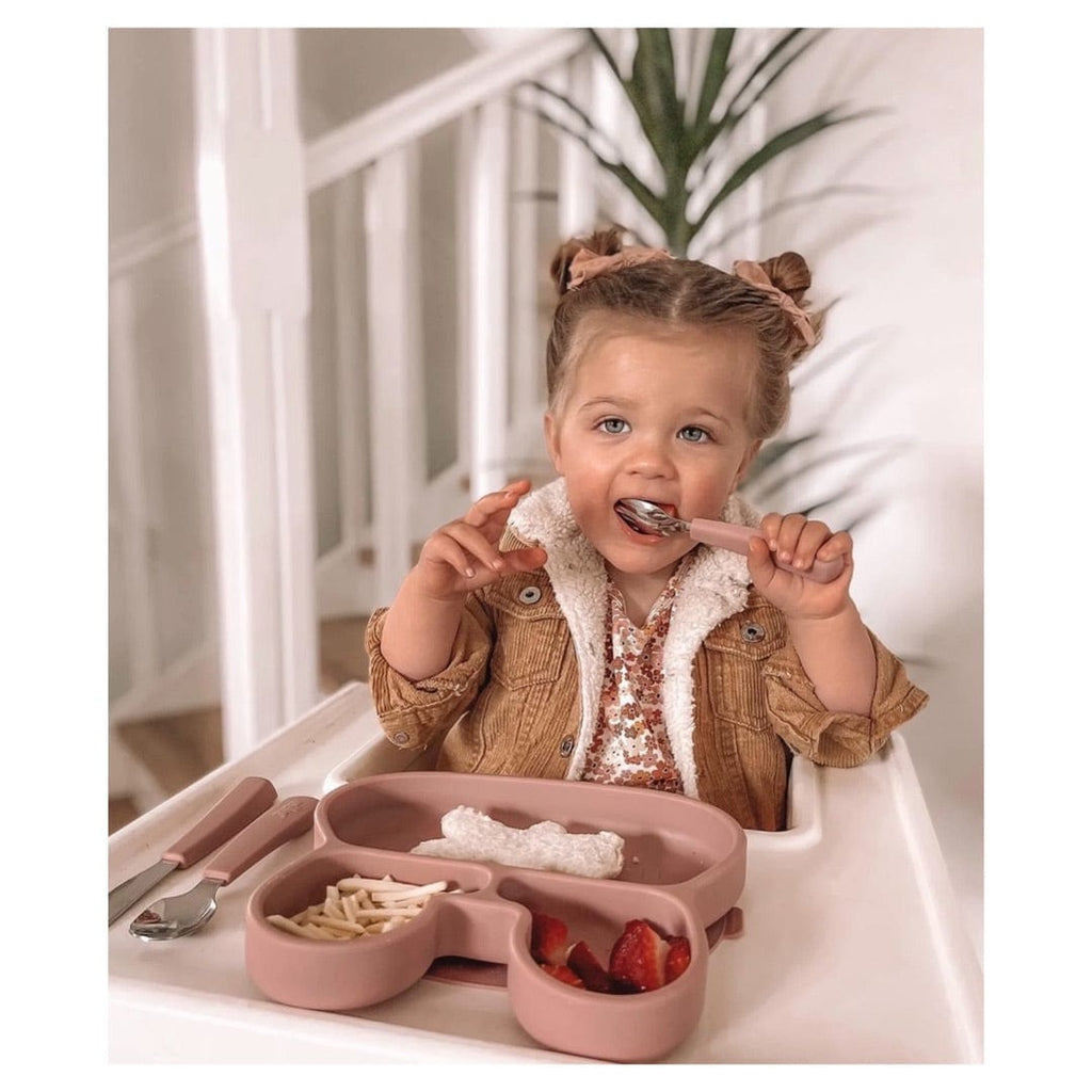 We Might Be Tiny 3 Plus Toddler Feedie Cutlery Set - Dusty Rose