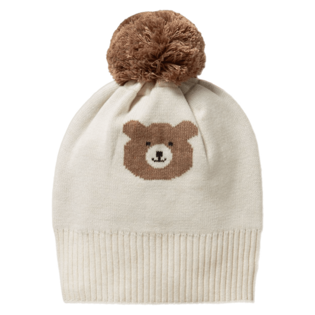 Wilson & Frenchy 0-3 Months to 1-2 Years 0-3M Knitted Jacquard Hat - Beary Cute