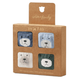Wilson & Frenchy 0-3 Months to 1-2 Years 4 Pack Baby Socks - Blue Combo