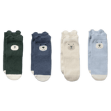 Wilson & Frenchy 0-3 Months to 1-2 Years 4 Pack Baby Socks - Blue Combo