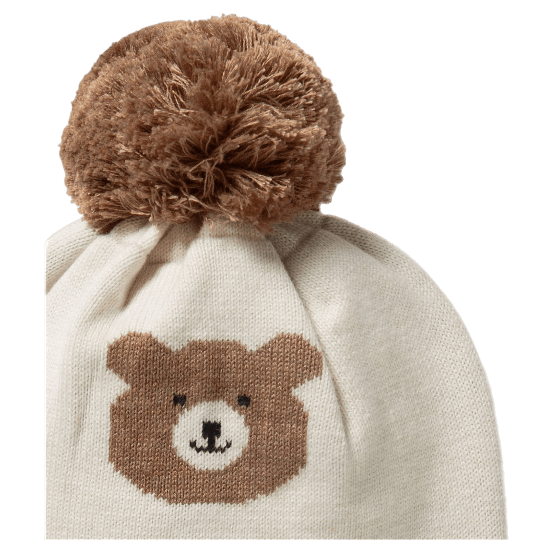 Wilson & Frenchy 0-3 Months to 1-2 Years Knitted Jacquard Hat - Beary Cute