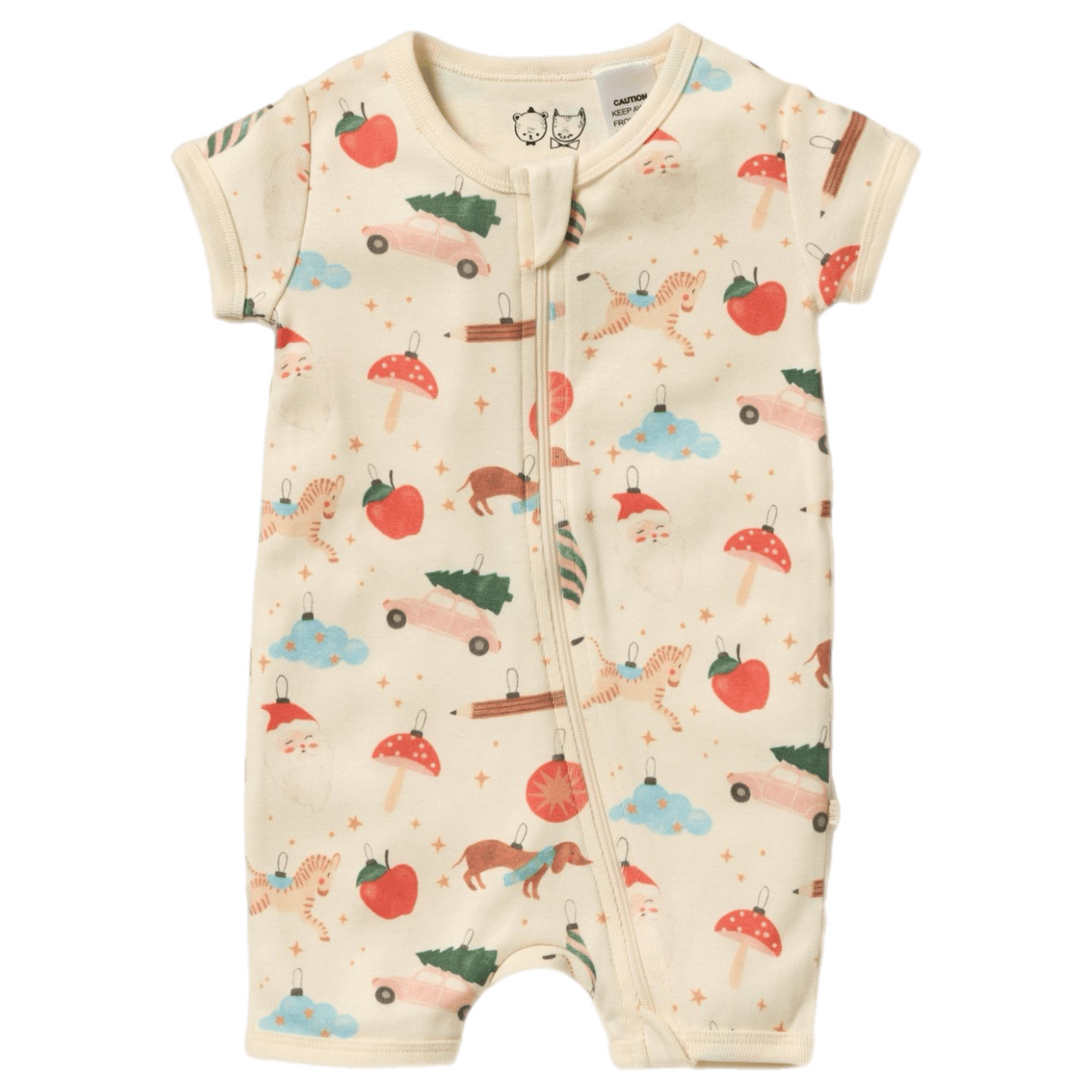 Wilson & Frenchy 0-3 Months to 12-18 Months 0-3M Boyleg Zipsuit - Deck the Halls