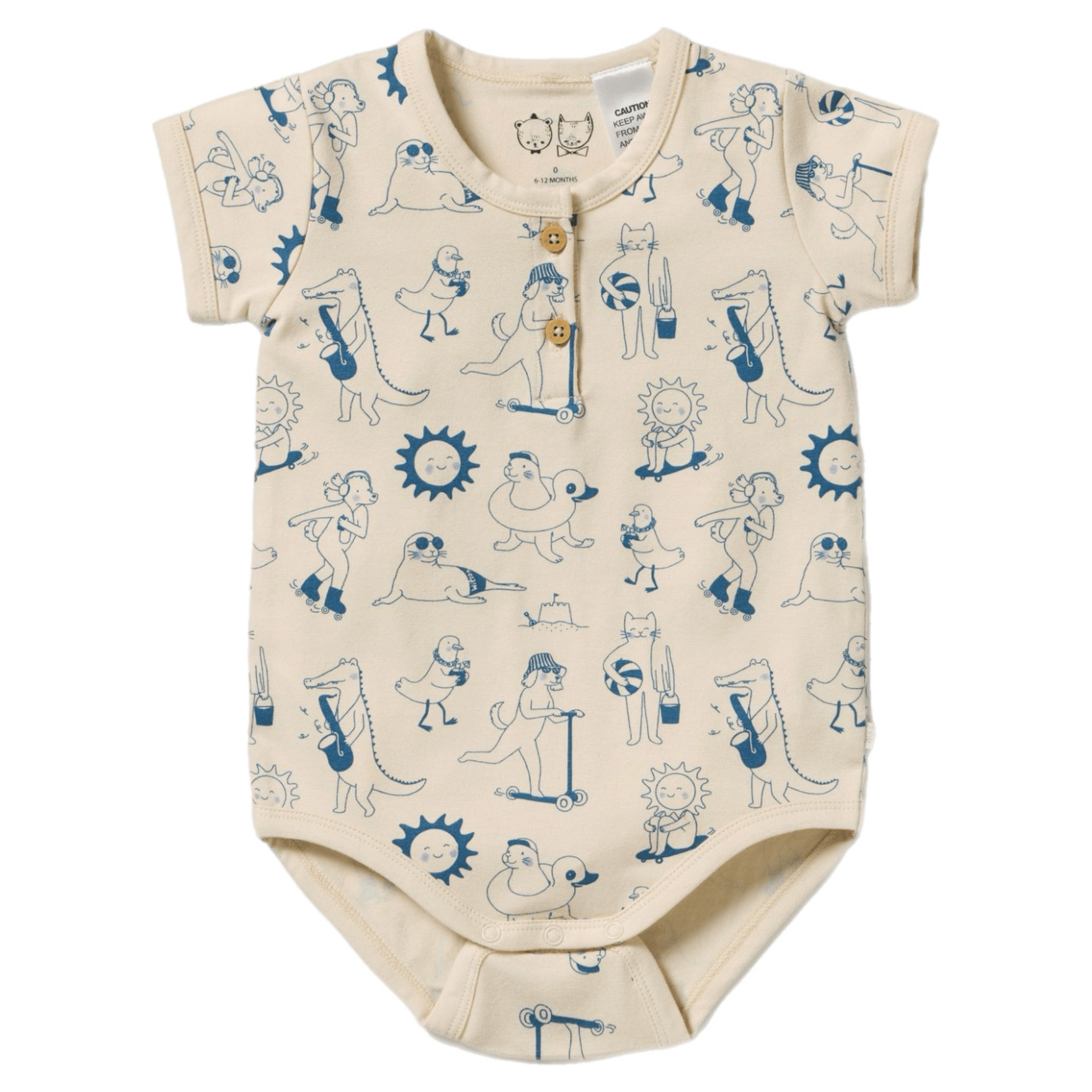 Wilson & Frenchy 0-3 Months to 12-18 Months 0-3M Henley Bodysuit - Tout est Magique