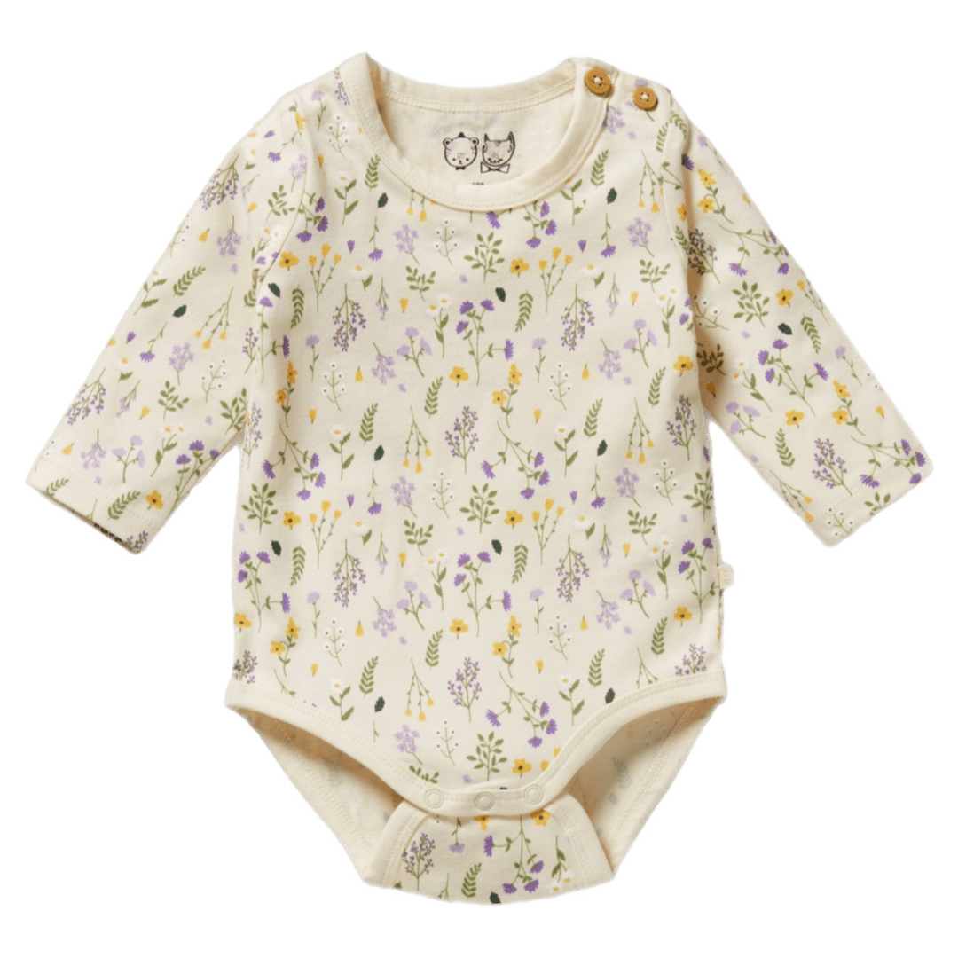 Wilson & Frenchy 0-3 Months to 12-18 Months 0-3M Long Sleeve Bodysuit - Bella Floral