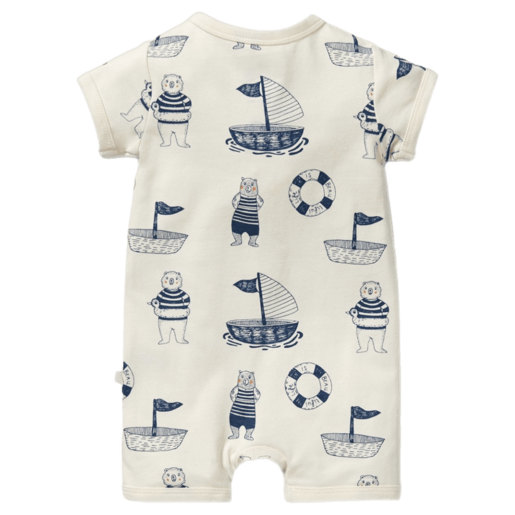 Wilson & Frenchy 0-3 Months to 12-18 Months Boyleg Zipsuit - Nautical Bear