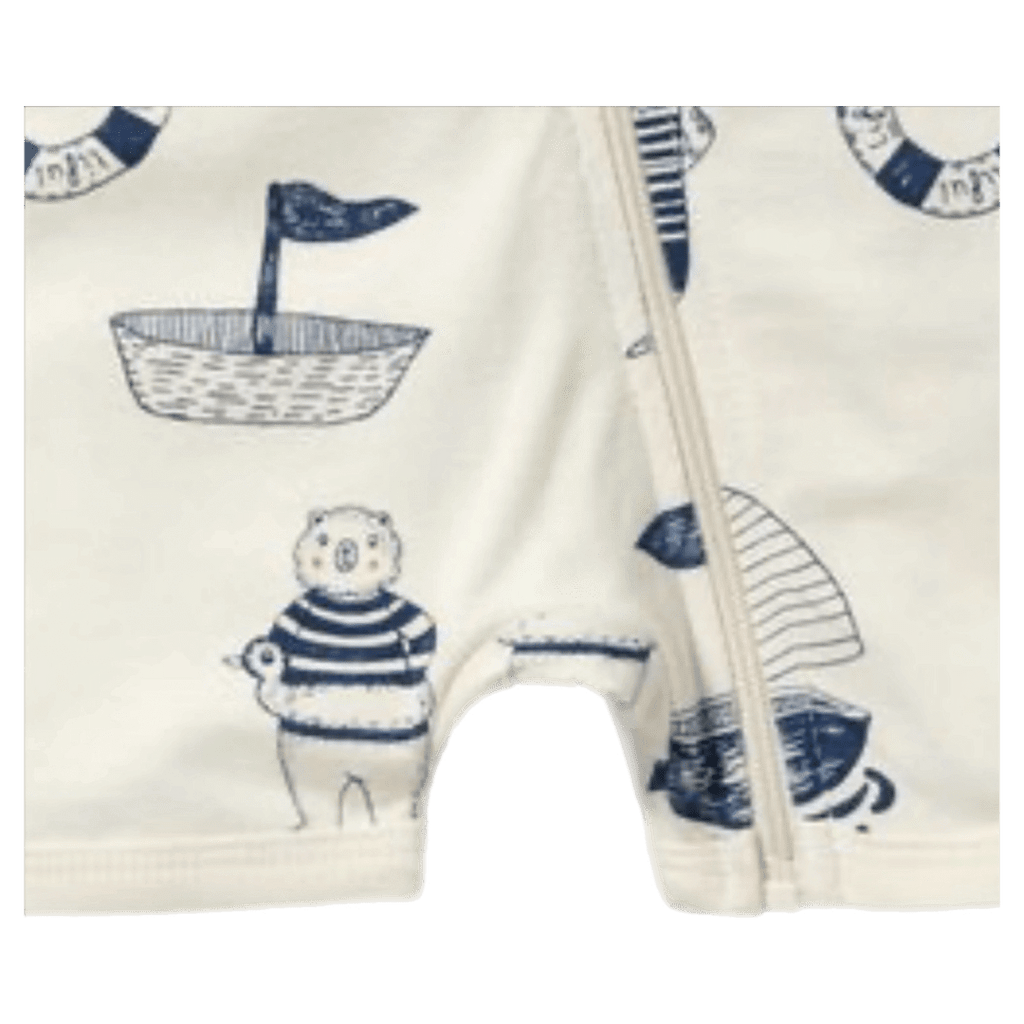 Wilson & Frenchy 0-3 Months to 12-18 Months Boyleg Zipsuit - Nautical Bear