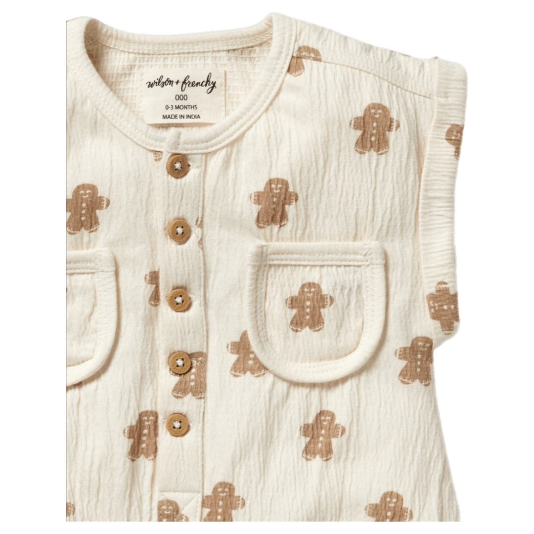Wilson & Frenchy 0-3 Months to 12-18 Months Crinkle Growsuit - Spice & Nice